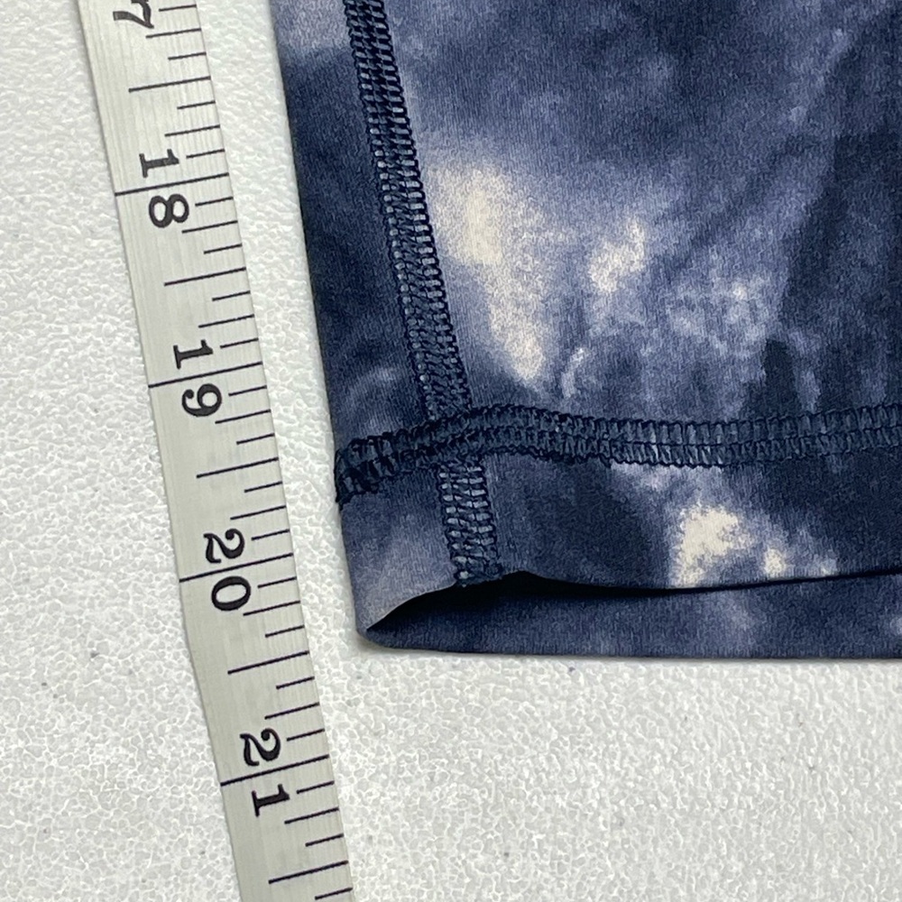 Banana Republic Sz M 7/8 Navy White Tie Dye High Rise Cropped Athletic Leggings - Picture 6 of 8